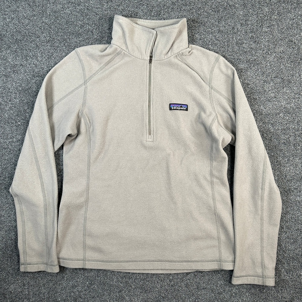 Patagonia Women's Micro D 1/4 Zip Fleece Pullover Gray Size Small